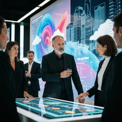 Person checking weather forecast on a mobile phone in a modern city setting, representing Urban Forecast Hub